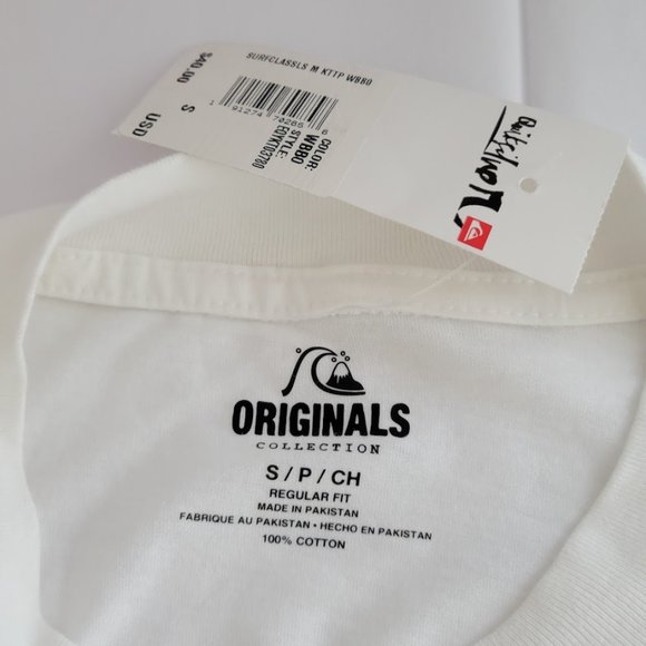 QUICKSILVER MEN'S Surf Class Long Sleeve Tee white Size Small  NEW - Picture 6 of 6